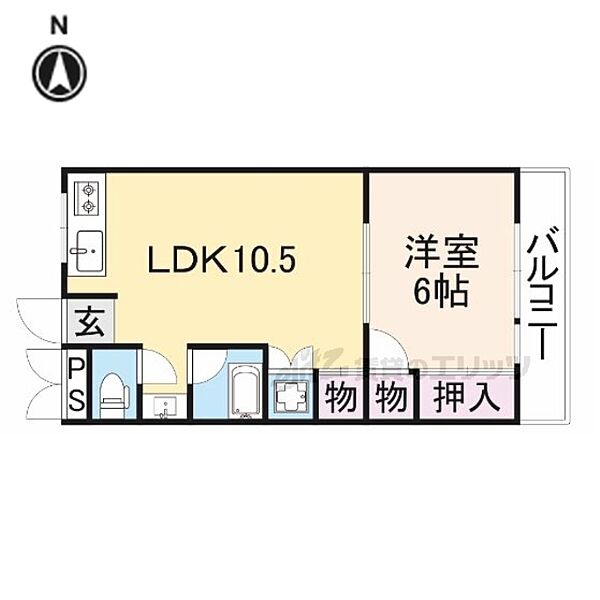 大阪府枚方市川原町(賃貸アパート1LDK・1階・37.00㎡)の写真 その2