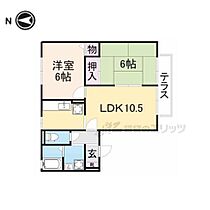 リヴェール葛城台 103 ｜ 奈良県北葛城郡上牧町葛城台１丁目（賃貸アパート2LDK・1階・50.32㎡） その2