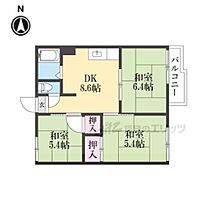 奈良県生駒郡斑鳩町興留２丁目（賃貸アパート3DK・2階・42.00㎡） その1