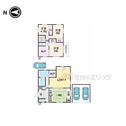 JR和歌山線 五条駅 3.8kmの賃貸一戸建て 1階4LDKの間取り