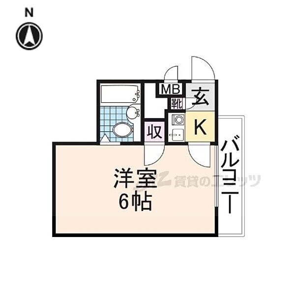 シティパレス東生駒Ａ棟 209｜奈良県生駒市辻町(賃貸マンション1K・2階・17.12㎡)の写真 その2