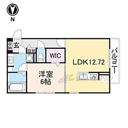 Ｐｒｅｓｅｎｔ　Ｗｅｌｌ　Ｄ−ｒｏｏｍ 1階1LDKの間取り