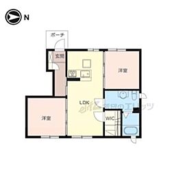 ベルメゾン市役所東Ｃ 1階2LDKの間取り