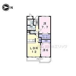 ル・グラン・リヴィエール 2LDKの間取図画像