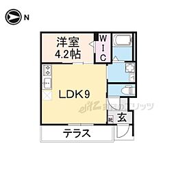 ボヌールQ2 1LDKの間取図画像
