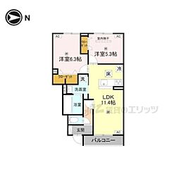 アムフル 2LDKの間取図画像