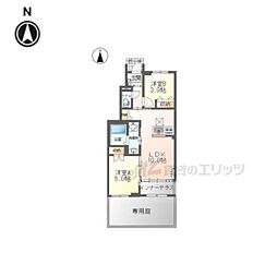 葛城市南道穂新築アパート 2LDKの間取図画像