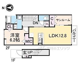アメニティ3号館 1LDKの間取図画像