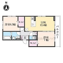 ジェイドウェル 2LDKの間取図画像
