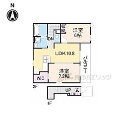 デアグランツA 2LDKの間取図画像