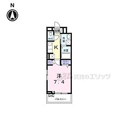 ハルズMIKURADO 1Kの間取図画像