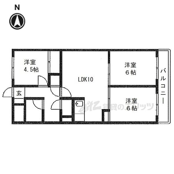 奈良県奈良市芝辻町２丁目(賃貸マンション3LDK・4階・60.00㎡)の写真 その2