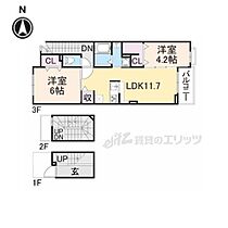 プロフィット 303 ｜ 奈良県橿原市高殿町（賃貸アパート2LDK・3階・61.72㎡） その2