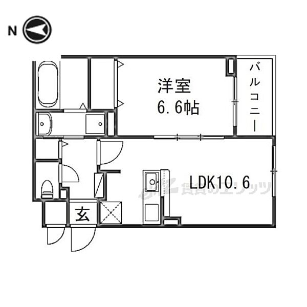 大阪府寝屋川市東神田町(賃貸アパート1LDK・3階・42.00㎡)の写真 その2