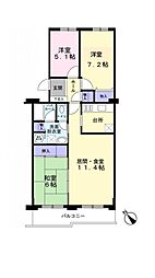 パストラルハイム麻生 3LDKの間取図画像