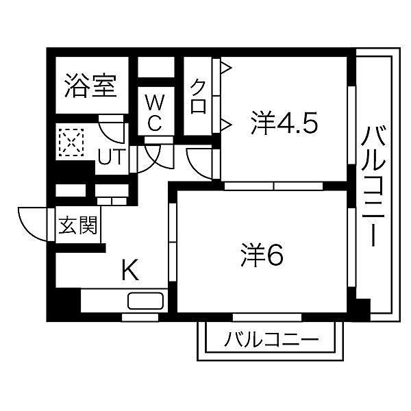 ヴォンジョルノ難波 ｜大阪府大阪市浪速区元町1丁目(賃貸マンション2K・4階・34.72㎡)の写真 その2