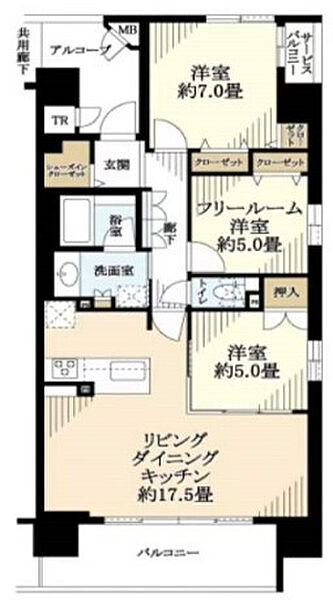 プレサンスロジェ難波GRANDWEST ｜大阪府大阪市浪速区桜川2丁目(賃貸マンション3LDK・13階・79.12㎡)の写真 その2