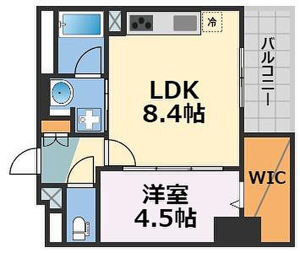 ヴィルブーケ天満橋 ｜大阪府大阪市北区天満橋1丁目(賃貸マンション1LDK・3階・35.35㎡)の写真 その2