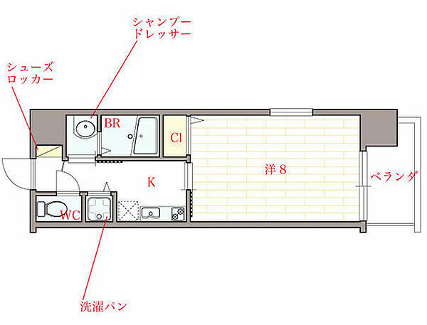 オリエンタル靱本町 ｜大阪府大阪市西区靱本町1丁目(賃貸マンション1K・4階・25.02㎡)の写真 その2