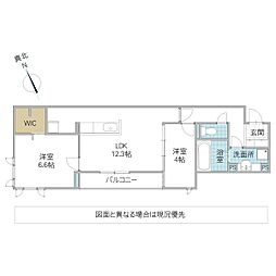 D’s LIEN B B号地 303号室 3階2LDKの間取り