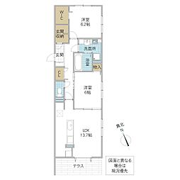 D’s LIEN D D号地 101号室 1階2LDKの間取り