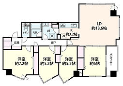 ヴィルヌーブ琴似2 4LDKの間取図画像