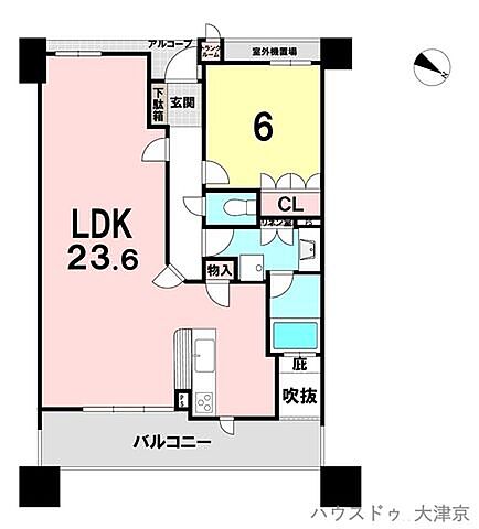 間取り ネバーランド大津GRANBAY 14階/-