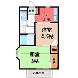 ファミール3 2Kの間取図画像