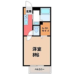 MikaHouse 1Kの間取図画像