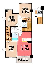 コムフォートワン 3LDKの間取図画像