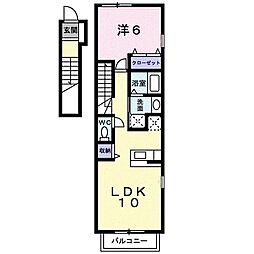 ミニョン1 1LDKの間取図画像