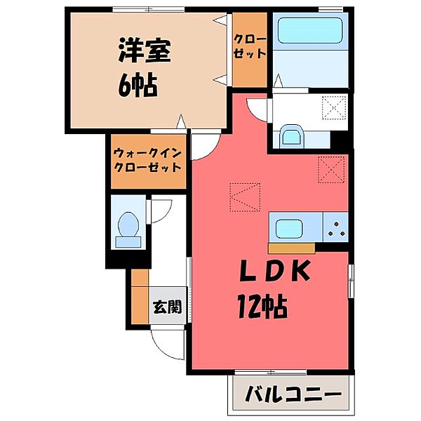 オペラハウス山王 ｜群馬県前橋市山王町1丁目(賃貸アパート1LDK・1階・45.50㎡)の写真 その2