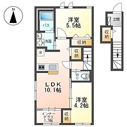 JR信越本線 北高崎駅 徒歩37分 2階/-