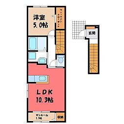 ルミネージュ 1LDKの間取図画像