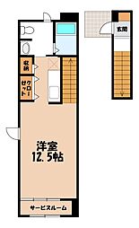 ジュピター ワンルームの間取図画像