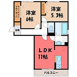 アメージンググレイス歌恋 2LDKの間取図画像