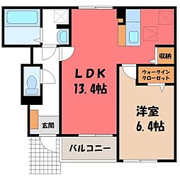 フォルテ.S.S 1LDKの間取図画像