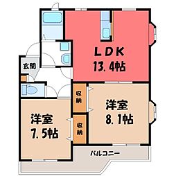 プリムヴェール B 2階