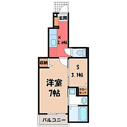 ピュアK 1SKの間取図画像