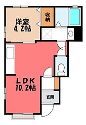 メゾン・ド・ミント 1LDKの間取図画像