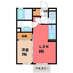 レグルス 1LDKの間取図画像