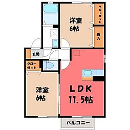 オンブラージュ 2LDKの間取図画像