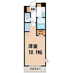 ナカイパレスpart2 ワンルームの間取図画像