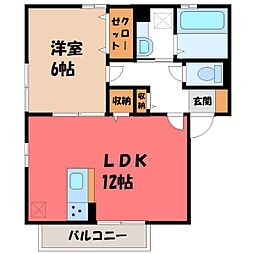サンライズ 1LDKの間取図画像