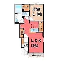 メゾン カルム III  ｜ 群馬県伊勢崎市市場町1丁目（賃貸アパート1LDK・1階・45.77㎡） その2