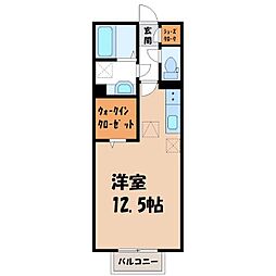 エクシブ高崎 ワンルームの間取図画像