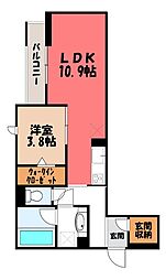 D-Gran 江木町 1LDKの間取図画像