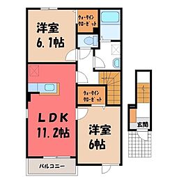 彩takasaki2 2LDKの間取図画像