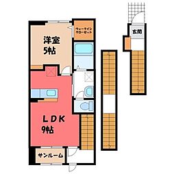 アネモネ 1LDKの間取図画像