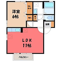 マーシュ2 1LDKの間取図画像
